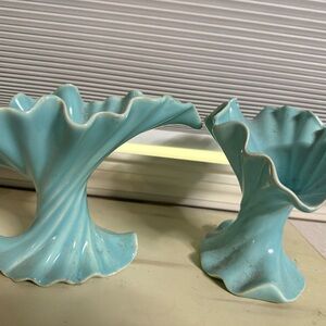 Elegant Blue Ceramic Vases